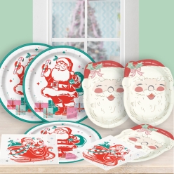 Santa Metallic SUPERSAVER Party Pack for 8
